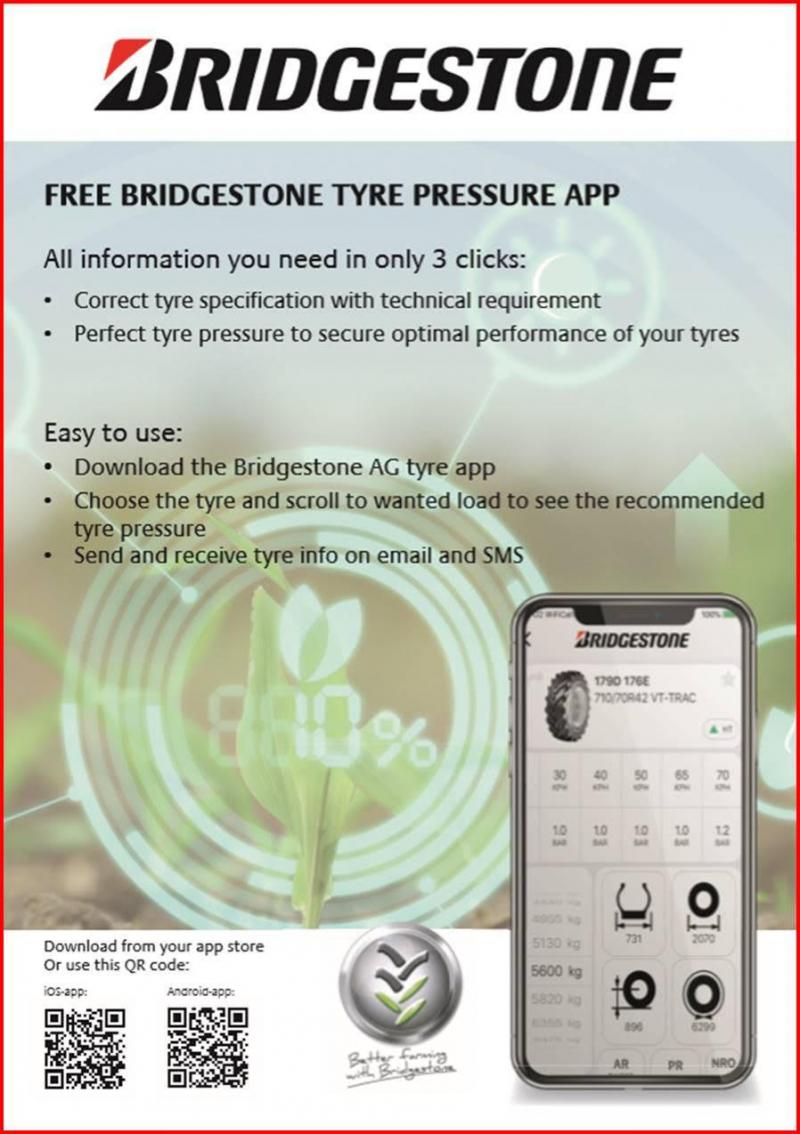 Bridgestone / Firestone Tyre pressure app